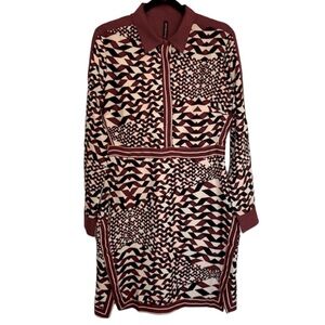 W118 by Walter Baker Long Sleeve Patterned Dress